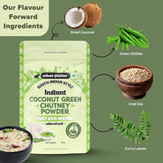 Urban Platter South Indian Style Instant Coconut Green Chutney Powder, 200g / 7oz [Nariyal ki Chutney, Just Add Water]