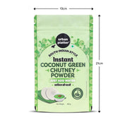Urban Platter South Indian Style Instant Coconut Green Chutney Powder, 200g / 7oz [Nariyal ki Chutney, Just Add Water]