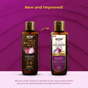 WOW Onion Black Seed Hair Oil - Controls Hair Fall - No Mineral Oil & Silicones - 200mL