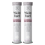Wellbeing Nutrition Skin Fuel Liposomal Glutathione 90% (600mg)|Hyaluronic Acid, Vitamin C & E | 4X Absorption |Skin Radiance, Anti-Pigmentation & Hydration | Blueberry Mint Flavour | 15 Veg Tablets