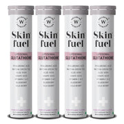 Wellbeing Nutrition Skin Fuel Liposomal Glutathione 90% (600mg)|Hyaluronic Acid, Vitamin C & E | 4X Absorption |Skin Radiance, Anti-Pigmentation & Hydration | Blueberry Mint Flavour | 15 Veg Tablets