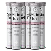 Wellbeing Nutrition Skin Fuel Liposomal Glutathione 90% (600mg)|Hyaluronic Acid, Vitamin C & E | 4X Absorption |Skin Radiance, Anti-Pigmentation & Hydration | Blueberry Mint Flavour | 15 Veg Tablets