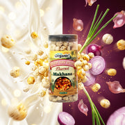 Oh! So Organic's "Cream & Onion" Flavoured Makhana (Foxnuts) – Olive Oil Roasted | Not Fried | Healthy Anytime Snack I 87g