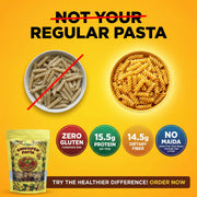 Oh So Organic Chickpea Pasta Gluten Free (Pack of 2 x 150g) | High Protein High Fiber Pasta | No Maida Healthy Plant-Based Pasta
