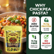 Oh so Organic Healthy Combo – Gluten Free Chickpea Pasta & Ragi Millet Noodles (150g Each) | High Protein & High Fiber | No Maida | Nutritious Daily Meal
