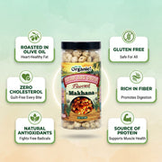 Oh! So Organic's "Cream & Onion" Flavoured Makhana (Foxnuts) – Olive Oil Roasted | Not Fried | Healthy Anytime Snack I 87g