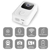 Wireless WiFi Doorbell Camera – HD 720P Video, Live Chat, Auto Image Capture & Multi-User Sharing for Enhanced Home Security
