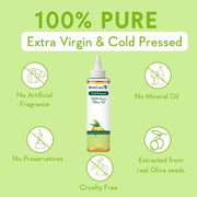 WishCare® 100% Pure Premium Cold Pressed Olive Oil for Hair & Skin - 200ml