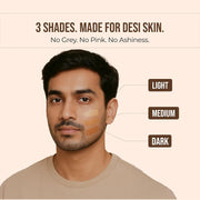 YAAN MAN Natural Concealer For All Skin Type For Men | Erase Dark Circles, Scars, Pigmentation, Spots | Medium Coverage, Invisible Finish | With Shea Butter And Vitamin E (Light Shade), 4.4g