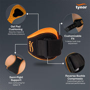 TYNOR Tennis/Golfer's Elbow Support Pro, for Pain Relief & Stability During Sports, Gym, Workout (Black & Green, Universal, 1 Unit)