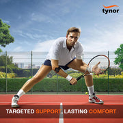 TYNOR Tennis/Golfer's Elbow Support Pro, for Pain Relief & Stability During Sports, Gym, Workout (Black & Green, Universal, 1 Unit)