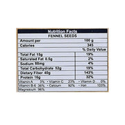 Organic Wellness Fennel Seeds (Saunf) 50g | Organic Sweet Fennel for Digestion & Mouth Freshening