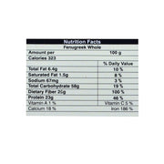 Organic Wellness Fenugreek Seeds Whole (Methi Dana) 75g | Organic Methi Seeds for Tadka, Pickles & B