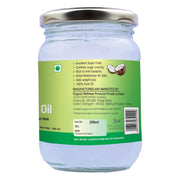 Organic Wellness Virgin Coconut Oil 250ml Jar | Cold-Pressed from Fresh Coconut Milk | Cooking, Hair