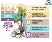 Organic Wellness Virgin Coconut Oil 250ml Jar | Cold-Pressed from Fresh Coconut Milk | Cooking, Hair