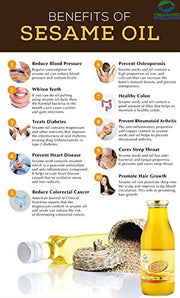 Organic Wellness Cold-Pressed Sesame (Til) Oil 500ml | Gingelly Oil for Cooking, Massage & Hair