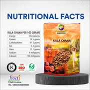 Organic Wellness Kala Chana (Black Chickpeas) 450g | Organic Bundelkhand Chana | High Protein & Iron
