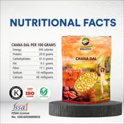Organic Wellness Chana Dal 450g | Organic Unpolished Split Bengal Gram | High Protein & Low GI