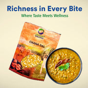 Organic Wellness Chana Dal 450g | Organic Unpolished Split Bengal Gram | High Protein & Low GI