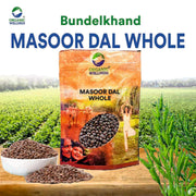 Organic Wellness Masoor Dal Whole 450g | Organic Unpolished Brown Lentils (Sabut Masoor)