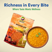 Organic Wellness Masoor Dal Split 450g | Organic Unpolished Red Lentils | Quick Cooking