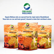 Organic Wellness Masoor Dal Split 450g | Organic Unpolished Red Lentils | Quick Cooking