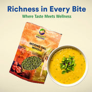 Organic Wellness Moong Dal Whole 450g | Organic Unpolished Green Moong (Sabut Moong)