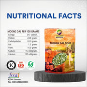 Organic Wellness Moong Chilka Dal 450g | Organic Split Green Moong with Skin