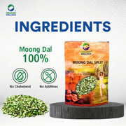 Organic Wellness Moong Chilka Dal 450g | Organic Split Green Moong with Skin