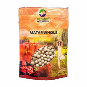 Organic Wellness Matar Whole (Dried White Peas) 450g | Organic Safed Matar for Ragda, Ghugni & Chaat