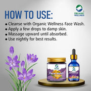 Organic Wellness Kumkumadi Oil 20ml | Ayurvedic Face Serum with Saffron, Sandalwood & Lotus | Bright