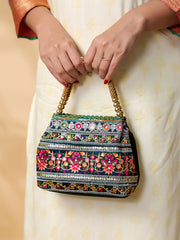 Textured Embroidered Potli Clutch