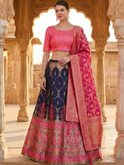 Anouk Rustic Zari Woven Semi-Stitched Lehenga with Dupatta view 1