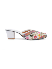 Gerief Embroidered Ethnic Block Heel Mules view 38