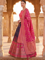 Anouk Rustic Zari Woven Semi-Stitched Lehenga with Dupatta view 3