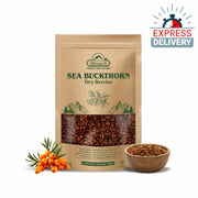 Biosash Sea Buckthorn Dry Berries 100g | Sun-Dried Himalayan Seabuckthorn Berries | Rich in Omega 3, - Express Delivery