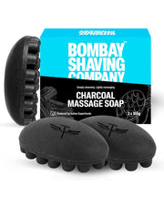 charcoal massage soap - set of 3