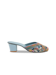 Gerief Embroidered Ethnic Block Heel Mules view 28