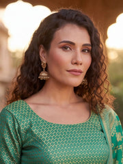 Anouk Rustic Zari Woven Semi-Stitched Lehenga with Dupatta view 18