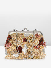 Sangria Embellished Structured Sling Bag (MT)