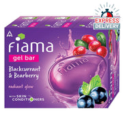 Fiama Gel Bar Blackcurrant & Bearberry 375g (125g x 3) | Radiant Glowing Skin | Bathing Soap with Sk