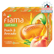 Fiama Gel Bar Peach & Avocado 375g (125g x 3) | Soft Moisturised Skin | Bathing Soap with Skin Condi
