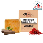 Ghar Soaps Sandalwood & Saffron Magic Soaps For Bath | Paraben Free | Chandan & Kesar Bath Soap | Ha - Express Delivery
