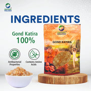 Organic Wellness Gond Katira 450g | Edible Tragacanth Gum Crystals | Natural Cooling Superfood for S
