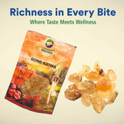 Organic Wellness Gond Katira 450g | Edible Tragacanth Gum Crystals | Natural Cooling Superfood for S