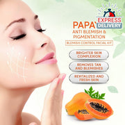 Herbaltree Papaya Facial Kit For Lighten Skin Tone, Hydration, Improve Skin Clarity with Papaya Extr - Express Delivery