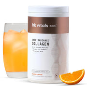 hk vitals Skin Radiance Marine Collagen Supplement Powder (Orange, 200g) | Collagen Peptides with Vitamin C, E