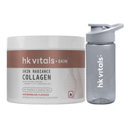 hk vitals Skin Radiance Marine Collagen Supplement (Watermelon, 200g) |Vitamin C, E, Sodium Hyaluronate | For Healthy Skin, Hair & Nails