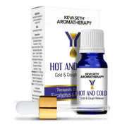 Keya Seth Aromatherapy Hot and Cold-Congestion Reliever Steam Inhaler- Prevents Cold and Cough, Flu - Natural Therapeutic Essential Oil Blend Eucalyptus & Peppermint