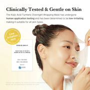 BodyLove Kojic Acid Turmeric Overnight Wrapping Peel Off Mask | Fades Dark Spots, Tan & Pigmentation